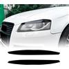 IDENUONA Faro anteriore palpebra lampada sopracciglio trim cover per Audi A3 8P 2004-2013 2012 nero