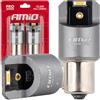 AMIO Lampadine a LED FULL CANBUS PRO PY21W 2x1860 SMD, luce arancione, 12V 24V - AMIO-03594