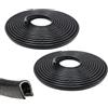 letuxaamz Guarnizione Porta Auto, Protezione Porte Auto Paracolpi Portiere Auto, Impermeabile e Resistente Adatta per Portiere Carrozzeria Finestrini, 5M 2er-Pack Nero
