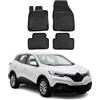 OMAC Tappetini in Gomma Tappetini Compatibili con Renault Kadjar 2015-2021 TPE Automatte Nero 4X