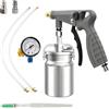 GORPENT Pistola a spruzzo per sottoscocca con serbatoio da 1100 ml in acciaio robusto, tubo a spruzzo dritto e a 360°, protezione sottoscocca dell'auto, pistola ad aria compressa per rivestimento della