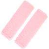 Mewtush 2 PCS Imbottiture per Cinture di Sicurezza per Auto, Imbottitura Cintura Sicurezza, Cuscinetti Morbidi in Pelliccia di Coniglio Finta Rosa per Bambini e Adulti, per Comfort e Sicurezza in Auto