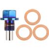 TKSE Tappo di scarico olio magnetico M12x1,25 Bullone dado di scarico coppa in lega Ti con 3 guarnizioni Accessori di ricambio per auto a tenuta stagna Universale per veicoli