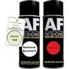 Alex Flittner Designs Auto Vernice Spray Set per Citroen 144 Blanc CarrareBase Trasparente 2x400ml con vernice spray trasparente