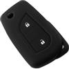 HPZPRPCEW Custodia In Silicone Per Chiave Auto Guscio Set Protettivo Per Toyota Per Aygo Per Yaris Per Highlander Per Camry RAV4 2 Pulsanti(NERO)