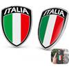 wuliwenwen Set di 2 adesivi 3D in gel di silicone con design unici per auto, moto, bicicletta, finestrino (bandiera Italia F 148)