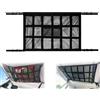 fuhelu Rete Portaoggetti da Soffitto per Auto, 90x65cm Rete Portaoggetti Auto con Cerniera, Universale Rete Bagagliaio, Portabagagli da Tetto per Quattro Maniglie del Tetto per SUV Furgone