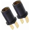 Kirunvia 2X Portalampada Ba9S 170790 Attacco Lampadina Laterale Auto Moto Scooter | Ottone e Plastica ABS, 6V 12V 24V, Resistente al Calore, Innesto Plug and Play, Luci Posizione, Cruscotto, Vito 9N 307