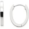 JEWELS BY LEONARDO Ronia Beauty's 022147 - Orecchini a cerchio ovali in acciaio INOX con profilo quadrato, con chiusura a cerchio di medie dimensioni, gioielli da donna