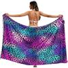 RPLIFE Sarong - Sarong con nappe per l'estate, per spiaggia, piscina, taglia L, colore: Nero/Rosa/Viola