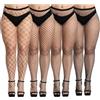 Aneco 4 paia Plus Size Calze a rete Sexy Nero Calze a rete Collant Calze a rete Collant a rete Collant Calze Alte Coscia
