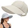 STARTONYOU Cappelli da sole da donna, 2026, cappello da sole da donna con tesa larga, visiera da donna, pieghevole, protezione UV 50, cappello da baseball Sunscreen a coda di cavallo, cappello da