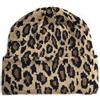 SMTCM Berretto a maglia leopardata invernale lavorato a maglia, motivo leopardato, berretto invernale da donna, con stampa animale, cappello da sci, per donne e uomini all'aria aperta