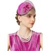 BABEYOND Fascinators Cappelli da donna - Cappello da tè Kentucky Fascinator Derby Flower Mesh Pillbox Hat per matrimonio nuziale