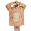 LATH.PIN Coperta portatile con cappuccio, oversize, a forma di animali, portatile, con maniche con cappuccio, felpa unisex