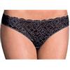 Cotonella 6 Pezzi Slip Brasiliana Donna GD170 L'Altra Inserti in Pizzo, Nero 4/L