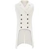 Dinnesis Gilet uomo gotico steampunk frack medievale vittoriano uomo giacca vintage lunga blazer uomo classico adatto per feste data ballo matrimonio smoking