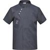 ZhuiKun Giacca da Chef Unisex con Tasca Cappotto da Cuoco Abbigliamento da Lavoro Uniforme da Cucina