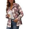 Rayson Camicia Donna a Quadri Invernale con Risvolto Elegante Casual Cappotto Corto Donna Tartan Coat Cappotti Scozzese Colorati