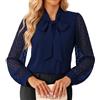GRACE KARIN Camicetta da donna a maniche lunghe con fiocco in chiffon per | Vintage Retro Pizzo Top Formale Business Ufficio Lavoro Camicie 2026 Elegante Casual Top Sera Appuntamento Notte Camicette