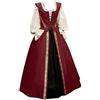 Generico Costume Gotico Donna Rinascimento Vestiti di Medievali Vestito da Medieval Vintage Gotico Vestito Donna Lungo Abito Carnevale Principessa Costumi Medievale Rinascimentale