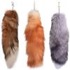 Rurbeder Therian Tail, 3 pezzi coda di volpe lunga 15,8 pollici con chiusura, morbida e soffice catena a coda di volpe da appendere per borse, zaini, cosplay