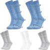 CityComfort Calze Uomo Lunghe Pacco Da 5 Calze da Lavoro Calzini Diabetici in Misto Cotone Senza Elastico ne Cuciture Set Calzini Sanitari Taglia Unica 42-46