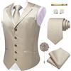 YourTies Gilet da uomo con cravatta, in seta, motivo cachemire, con tasca | Collo a scialle, vestibilità aderente, gilet, cravatta, fazzoletto, gemelli, fermacravatta, spilla da bavero