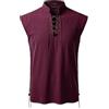 Generico Gilet Medievale Rinascimentale da Uomo con Lacci, Costume da Cavaliere Vichingo, da Pirata, Estivo, Senza Maniche, Camicia da Spiaggia, Stile Gotico, alla Moda, Casual, per Cosplay, Steampunk