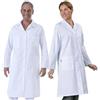 Hurry Jump Camici da Laboratorio Donna Uomo Unisex, 100% Cotone Oekotex, Camici da Laboratorio per Studenti Cotone, Manica Lunga, 3 Tasche, Bianco, Diverse Dimensioni