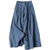 Chanpning Pantaloni Gonna Donna in Lino Cotone Pantaloni Estivi 7/8 Pantalone Gamba Larga Leggeri Larghi Stile Versatile Bohème Adatti per Donne Adulte per Vacanze Uscite e Occasioni Casual