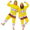 Get Trend Spongebob | Sesame Street Pigiama Uomo e Donna Intero in Pile, Costume Completo Tuta Intera con Cappuccio, Zip e Tasche, Pigiami Invernale Morbido e Caldo, Idee Regalo Divertente per Adulti