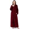 ZFSOCK Vestaglia Donna Lunga con Zip: Calda Invierno Accappatoio | Chiusura Frontale Fluida, Copertura Avvolgente Caviglie, Flanella Morbida, 2 Tasche Laterali, Confort Casa, Regalo di Natale