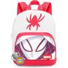 Marvel Spiderverse Gwen Stacy - Set di mini zaino da donna in tela Spider Gwen con tasca frontale e segnalibro | Spiderverse Gwen Stacy, Multicolore, Gwen Stacy Backpack Purse, Zainetto Mini Ghost Spider,