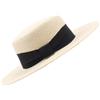 GAROZATION Straw Sunhat Nero Regolabile, Cappello da Spiaggia, Vacanze Estive | Rafia Intrecciata, Tesa Ampia, Protezione Uv, per Pesca e Uso Quotidiano
