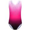 ZNYUNE Body da ginnastica da ragazza, colore sfumato, senza maniche, maniche lunghe,