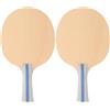 Kichvoe 2 Pezzi Racchetta da Ping Pong in Legno Grezzo, Beige | Basswood Leggero, Sensazione di Palla Migliorata, Supporto Allenamento, per Scuola e Uso Esterno