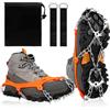 Vdealen Ramponi per Scarponi, 19 Denti Catene in Acciaio Inossidabile Portatile Ramponcini per Scarpe da Trekking Trail Running da Antiscivolo per Montagna Campeggio Alpinismo Inverno
