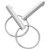 Beatifufu Acciaio Inox Perno di Sicurezza Marina 2 Pezzi | Blocco Rapido Cavo Integrato, Resistente All'usura, Facile Rimozione, Ricambio per Tenda e Attività Nautiche