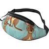 LHBWCVN Marsupio divertente per canguro zoo per uomo donna borsa a tracolla marsupio impermeabile sport marsupio outdoor hip pack