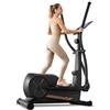 UMAY Crosstrainer per casa, Crosstrainer con 16 livelli di resistenza | Allenatore ellittico magnetico silenzioso 3 in 1, lunghezza del passo 40 cm, maniglie per la frequenza cardiaca, display LCD