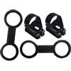 Anneome Mask Tube Holder e Reusable Snorkel Keeper Holder Set 4Pezzi Nero in Silicone e ABS per Maschera e Tubo Snorkel per Snorkeling
