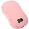 Toddmomy Scaldamani Portatile Mini con Ricarica USB e Riscaldamento | Rosa in Abs, Ricarica Rapida per Smartphone, Autonomia 2, 5-12, 5 Ore, per Sci e Campeggio