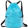 WNXGNHO Borsa sportiva con coulisse e tracolla regolabile, Light blue | Tessuto Oxford impermeabile, leggero, per escursionismo, nuoto, basket, arrampicata, escursionismo