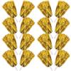 SAFIGLE 24 Pezzi Pompon da Tifo con Manico, 25g, Oro, per Danza e Sport | Plastica e Lamina , Presa Affidabile, Portatile e Versatile, per Capi Tifo