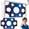 Neo-Sport Blau - Porta da Calcio, 215 x 150 cm, Impermeabile, con Fori di tiro, Blu Gioventù Unisex