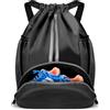 BROTOU Sacca palestra da calcio,zaino palestra con coulisse regolabile,Sacca Sportiva Palestra, impermeabile Spiaggia Sacca Coulisse con Scomparto per uomo, donna, bambini, ragazzi