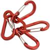 Generic Moschettoni in lega di alluminio da 50 mm, leggeri, confezione da 5 (rosso) | Lega di alluminio aeronautico, rivestimento antiruggine, peso ultraleggero 20 g, dimensioni 50 x 26 mm, set da 5 pezzi