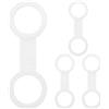 HEMOTON 4 Pezzi Fermacannello da Immersione in Silicone Bianco, Compatto | Design Antiscivolo, Installazione Semplice, Compatibilità, per Maschera e Accessori da Snorkeling