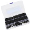 Hamwesh Badminton Grommets, Nylon Racquet Eyelets, 5 Misure, | Tubo protettivo per racchetta, nylon, adatto per racquetball da badminton e squash, strumento di riparazione per racchetta,